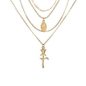 Chic Gold Multi-Layer Necklace Set